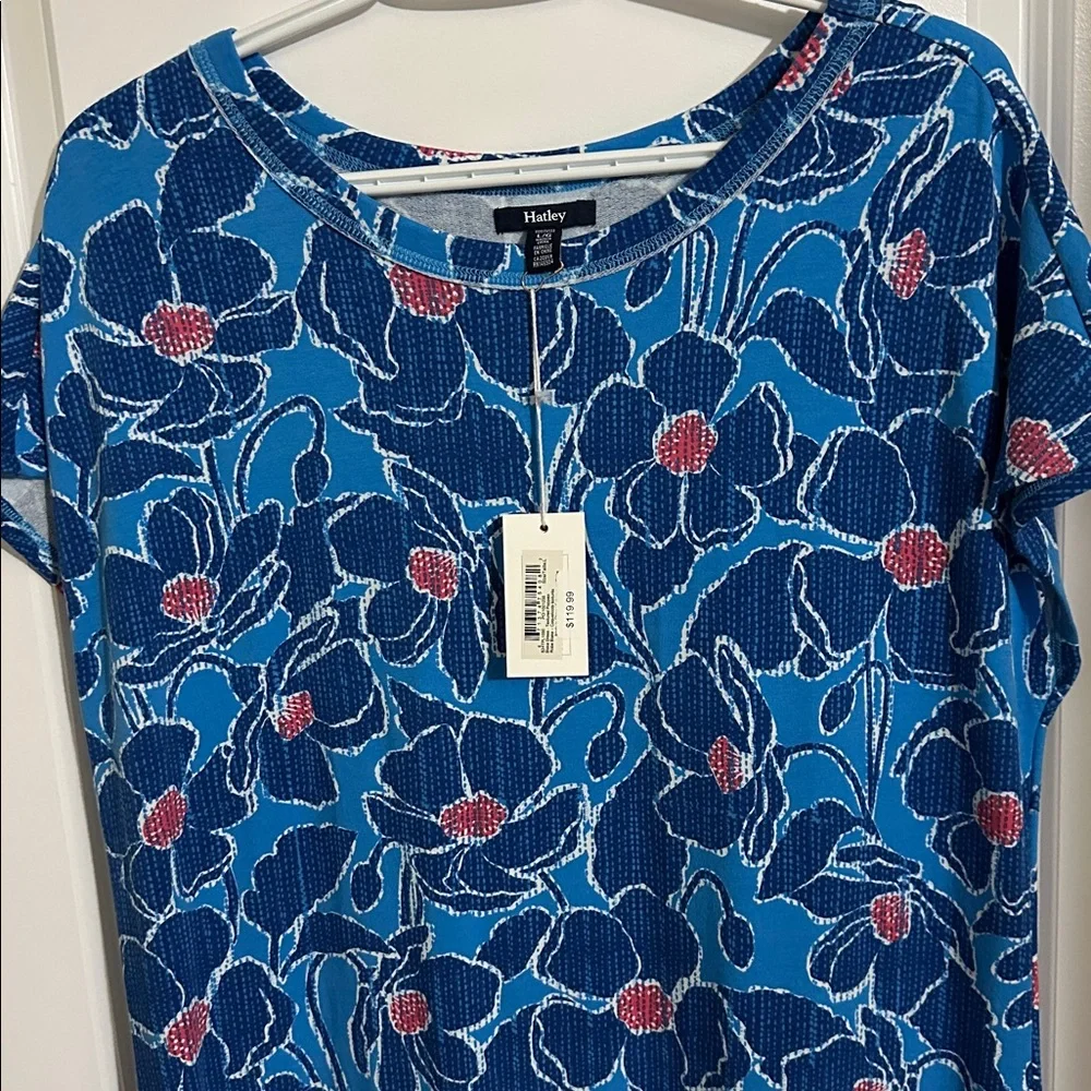 Sz L🇨🇦⭐️NWT Hatley Blake Textured Peonies Maxi Dress PTP 21”+ Stretch - Picture 6 of 11